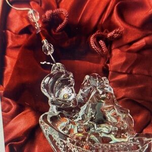 Waterford Crystal Friendship Ornament 2010 For 2013‎ Sleigh Ride Couple